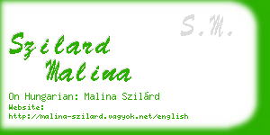 szilard malina business card